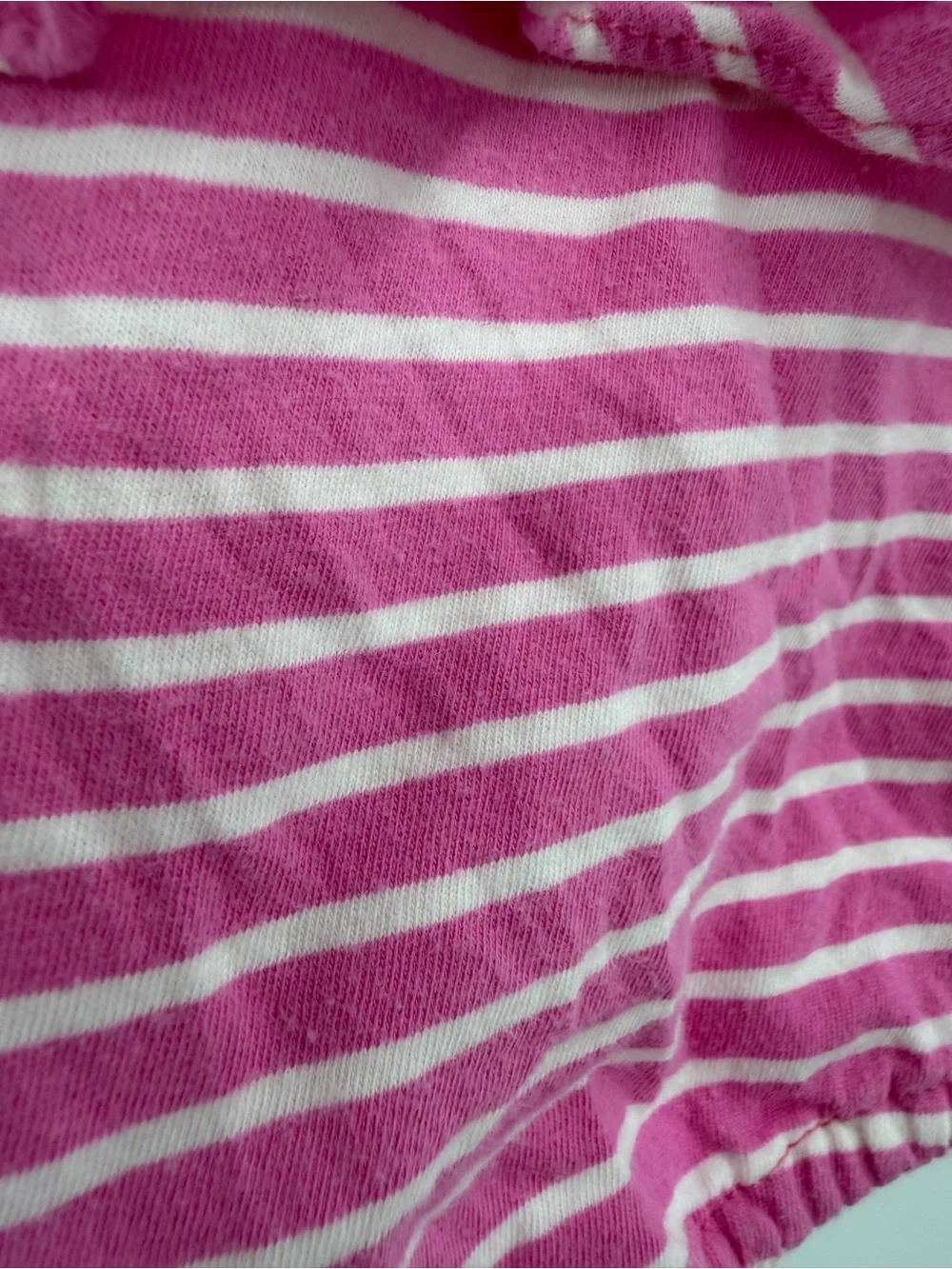 Vintage Ralph Lauren pink White striped ruffles romper onesie 3 months